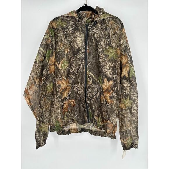 Cabela's Camo Bug Protection Zip Up Camo Mesh Jacket XL w/ Attached Face Cover - Picture 1 of 7